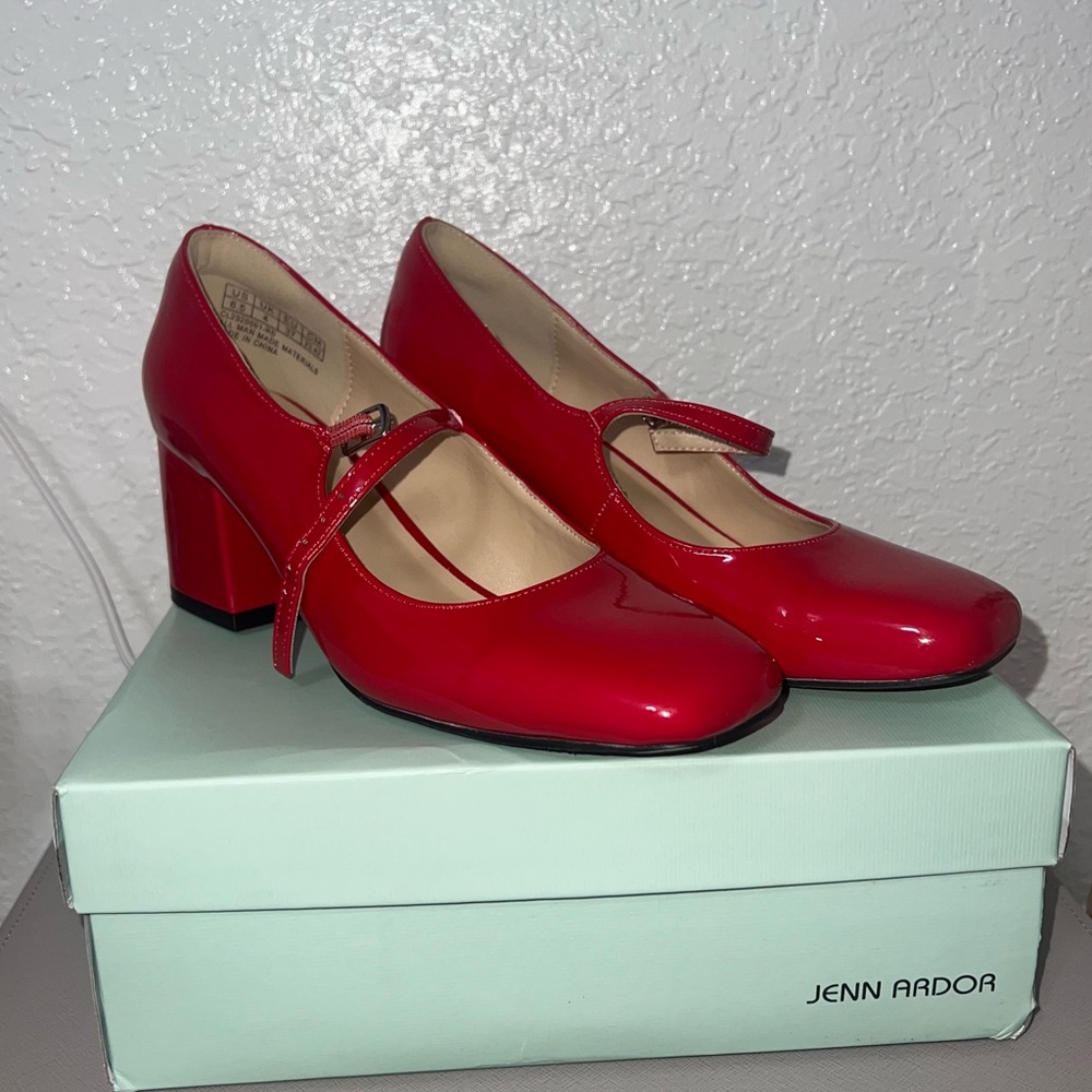 Red Mary Jane Heels